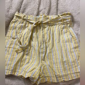 Draper James RSVP Linen Blend Tie Belt Shorts